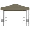 Altana ze sznurem lampekLED, 3x3 m, taupe