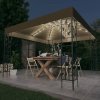 Altana ze sznurem lampek LED, 3x3 m, kolor taupe