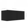 Szafki TV, 4 szt., czarne, 80x30x30 cm, materiał drewnopochodny