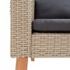 2-osobowa sofa ogrodowa z poduszkami, rattan PE, beż