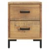 Szafki nocne, 2 szt., 36x30x45 cm, lite drewno sosnowe