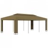 Altana z podwójnym dachem, 3x6 m, taupe, 180 g/m²