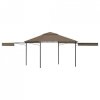 Altana z 2 wysuwanymi daszkami, 3x3x2,75 m, taupe, 180g/m²