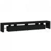 Szafka pod TV z oświetleniem LED, czarna, 260x36,5x40 cm