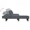 Sofa rozkładana L, ciemnoszara, 255x140x70 cm, aksamit