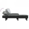 Sofa rozkładana L, ciemnoszara, 255x140x70 cm, tkanina