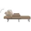 Sofa rozkładana L, cappuccino, 255x140x70 cm, sztuczna skóra
