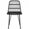 Krzesła ogrodowe, 2 szt., czarne, 48x62x84 cm, rattan PE