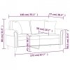 2-osobowa sofa z poduszkami, czarna, 140 cm, sztuczna skóra