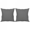 2-osobowa sofa z poduszkami, ciemnoszara, 120 cm, mikrofibra