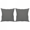 2-osobowa sofa z poduszkami, ciemnoszara, 140 cm, mikrofibra