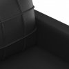 2-osobowa sofa z poduszkami, czarna, sztuczna skóra