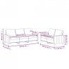 2-osobowa sofa z poduszkami, cappuccino, sztuczna skóra
