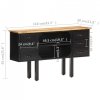 Komoda, 110x30x65 cm, lite surowe drewno mango i stal