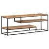 Szafka pod TV, 130 x 30 x 45 cm, lite drewno akacjowe