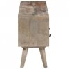 Szafka pod TV, szara, 130x35x51 cm, lite, surowe drewno mango