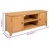 Szafka pod telewizor, 110x35x44 cm, lite drewno dębowe
