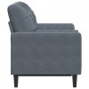 2-osobowa sofa z poduszkami, ciemnoszara, 120 cm, aksamit