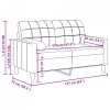 2-osobowa sofa z poduszkami, kolor czarny, tkanina aksamit, szerokość 120 cm