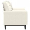2-osobowa sofa z poduszkami, kremowa, 120 cm, aksamit