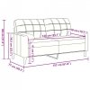 2-osobowa sofa z poduszkami, jasnoszara, 140 cm, aksamit