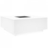 Stolik kawowy z LED Infinity, biały, 100x100x40 cm