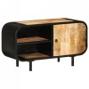 Szafka pod TV, 90x30x48 cm, surowe drewno mango