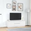 Szafka RTV z oświetleniem LED Biała 160,5x41x50 cm