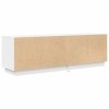 Szafka RTV z oświetleniem LED Biała 160,5x41x50 cm
