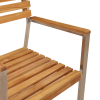 Krzesła ogrodowe  8 szt 54.5x56x89 cm Lite drewno tekowe, Krzesła ogrodowe  do układania w stos 4 szt Lite drewno tekowe i stal