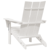 Składane krzesła Adirondack  2 szt Białe 74.5x80.5x90 cm HDPE, Składane krzesło Adirondack  Białe 74.5x80.5x90 cm HDPE