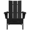 Składane krzesła Adirondack  2 sztuki Czarne 74.5x80.5x90 cm HDPE, Składane krzesło Adirondack  Czarne 74.5x80.5x90 cm HDPE