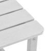 Zestaw 3-częściowy do relaksu w ogrodzie  Biały HDPE, Krzesło Adirondack  Białe 74x82x91 cm HDPE, Stolik boczny Adirondack  Biały 38x38x45 cm HDPE