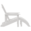 Krzesła Adirondack  z podnóżkami 2 szt. Białe HDPE, Krzesło Adirondack  z podnóżkiem Białe HDPE