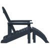 Krzesła Adirondack z podnóżkami 2 szt. granatowy HDPE,  Krzesło Adirondack z podnóżkiem granatowy HDPE