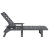 Leżaki  2 szt Jasnoszary 162x53x98.5 cm HDPE, Leżak  Jasnoszary 53x162x98.5 cm HDPE