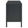 Szafka pod telewizor, antracytowa, 90x30x44 cm, stal i szkło