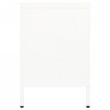 Szafka pod telewizor, biała, 105x35x52 cm, stal i szkło