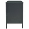 Szafka pod telewizor, antracytowa, 105x35x52 cm, stal i szkło
