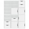 Szafki boczne 6 szt. ODDA 40x24x79 cm lite drewno sosnowe