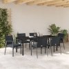 Zestaw 4 Czarny Polirattan 56,5x57x83 cm Trwałe