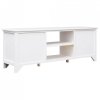Szafka pod TV, biała,108x30x40 cm, drewno paulownia