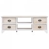 Szafka pod TV, 108x30x40 cm, drewno paulownia
