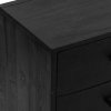 Szafka, czarna, 110x35x70 cm, lite drewno sosnowe