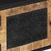 Szafka pod TV, 110x30x40 cm, lite drewno mango i żelazo
