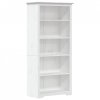 Biblioteczka BODO, biała, 82x40x173 cm, sosnowa, 5 półek