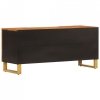 Szafka pod TV, brązowo-czarna 105x33,5x46 cm, lite drewno mango