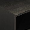 Szafka pod telewizor, czarna, 70x33x46 cm, lite drewno mango