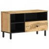 Szafka pod telewizor, 80x33x46 cm, lite drewno mango