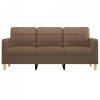 Sofa 3-osobowa, brązowa, 180 cm, tapicerowana tkaniną